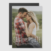 日付クラシックを保存する垂直フォトマグネット (正面/裏面)