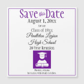 日付クラスの懇親会紫ブラックマグネットの保存 (正面)