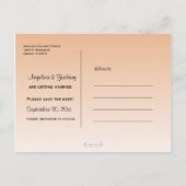 日付グラデーションのポストカー結婚ドを保存 案内ポストカード (裏面)