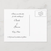 日付グランジポストカードのピンク 案内ポストカード (裏面)