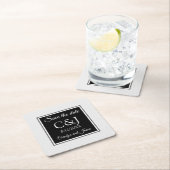 日付コンテンポラリーをシックに保存 スクエアペーパーコースター (インサイチュ)