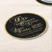 日付コースターの保存 ラウンドペーパーコースター (アングル)