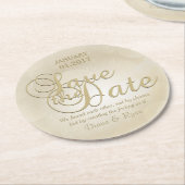 日付コースターの保存 ラウンドペーパーコースター (アングル)