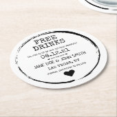 日付コースターの保存 ラウンドペーパーコースター (アングル)