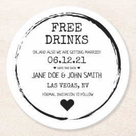 日付コースターの保存 ラウンドペーパーコースター