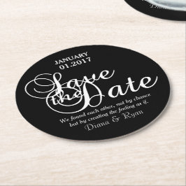 日付コースターの保存 ラウンドペーパーコースター