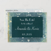 日付シックなヴィンテージパターンの保存 案内ポストカード (正面/裏面)