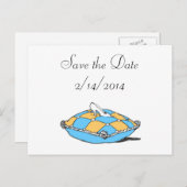 日付シンデレラスリッパティール(緑がかった色)枕を保存 案内ポストカード (正面/裏面)