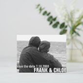 日付シンプルのコメントを保存する 案内ポストカード (スタンド正面)