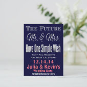 日付シンプルのモダンポストカードの保存 案内ポストカード (スタンド正面)