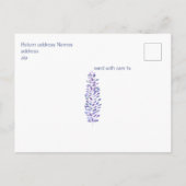 日付シンプルはがきを保存する青い木 インビテーションポストカード (裏面)