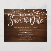 日付シンプルはがき素朴を保存する文字列 案内ポストカード (正面)