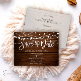 日付シンプルはがき素朴を保存する文字列 案内ポストカード