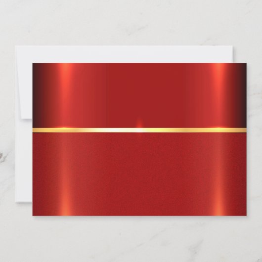 日付シンプルを赤で保存 セーブザデート (裏面)