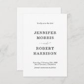 日付シンプルカークラシックドを保存する セーブザデート (正面/裏面)