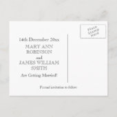 日付シーエレガントトの音楽を赤で保存 案内ポストカード (裏面)