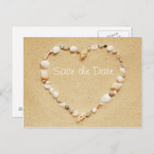 日付シールハートポストカードの保存 案内ポストカード (正面/裏面)