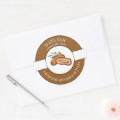 日付ジャムラベル ラウンドシール (封筒)