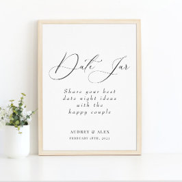 日付ジャー 現代 ブラック 結婚前お茶会  アクティビティ サイン