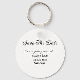 日付スキャンQRの結婚Webサイトのモダン文字 キーホルダー