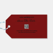 日付スキャンQRの結婚Webサイトのモダン文字 ギフトタグ (裏面横)