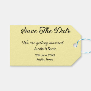 日付スキャンQRの結婚Webサイトのモダン文字 ギフトタグ