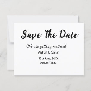 日付スキャンQRの結婚Webサイトのモダン文字 ポストカード