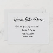 日付スキャンQRの結婚Webサイトのモダン文字 ポストカード (正面/裏面)