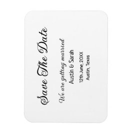 日付スキャンQRの結婚Webサイトのモダン文字 マグネット