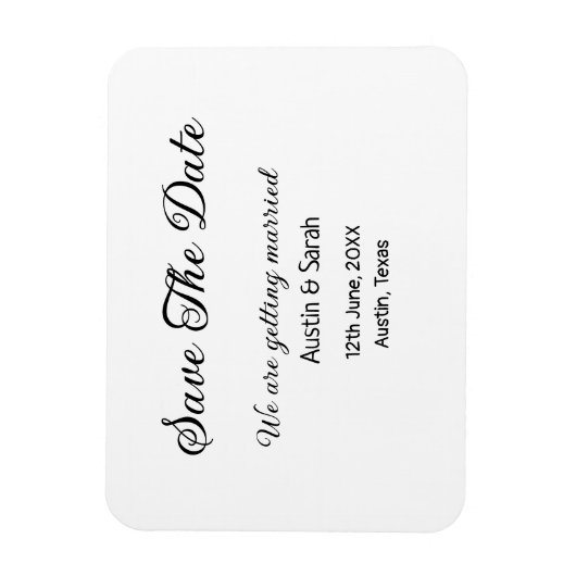 日付スキャンQRの結婚Webサイトのモダン文字 マグネット (縦)