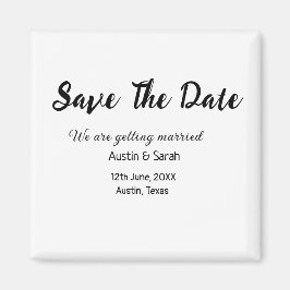 日付スキャンQRの結婚Webサイトのモダン文字 マグネット