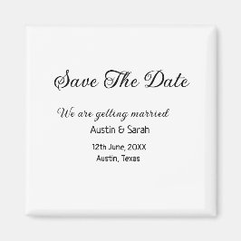 日付スキャンQRの結婚Webサイトのモダン文字 マグネット