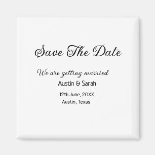 日付スキャンQRの結婚Webサイトのモダン文字 マグネット