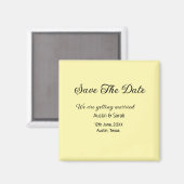 日付スキャンQRの結婚Webサイトのモダン文字 マグネット (正面/裏面)