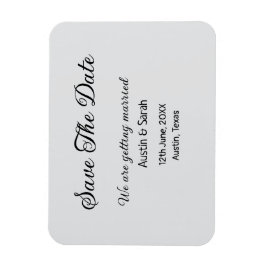 日付スキャンQRの結婚Webサイトのモダン文字 マグネット