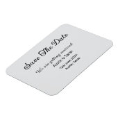 日付スキャンQRの結婚Webサイトのモダン文字 マグネット (左側)