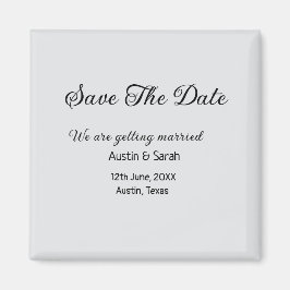 日付スキャンQRの結婚Webサイトのモダン文字 マグネット