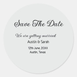 日付スキャンQRの結婚Webサイトのモダン文字 ラウンドシール