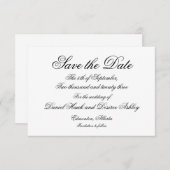 日付スクリプエレガントトの保存 – 言フォーマル語 ノートカード (正面/裏面)