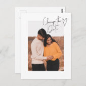 日付スクリプトのシンプル写真の延期の変更 ポストカード (正面/裏面)