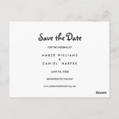 日付スクリプトのモダン写真の保存 ポストカード (裏面)