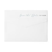 日付スクリプトカリグラフィの保存差出人住所 ラップアラウンドラベル (裏面)