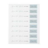 日付スクリプトカリグラフィの保存差出人住所 ラップアラウンドラベル (シート)