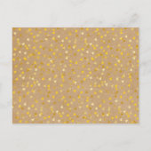 日付スクリプトカレンダー金ゴールドハートの保存素朴 案内ポストカード (裏面)