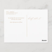 日付スクリプト水色フローラエレガントの変更 ポストカード (裏面)