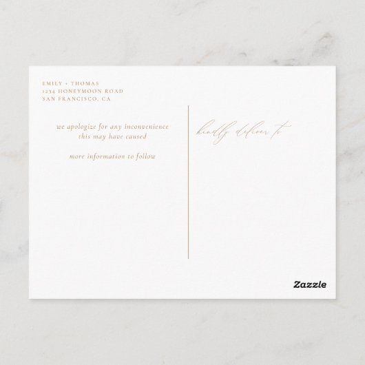 日付スクリプト水色フローラエレガントの変更 ポストカード (裏面)