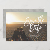 日付スクリプト、横、横の保存 セーブザデート (正面/裏面)