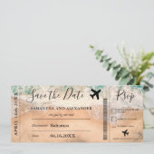 日付スクリプトtropical飛行機搭乗パスの保存 セーブザデート (スタンド正面)