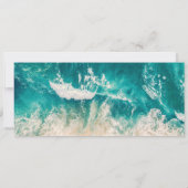 日付スクリプトtropical飛行機搭乗パスの保存 セーブザデート (裏面)