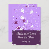 日付スタイリッシュはがきを保存する 案内ポストカード (正面/裏面)